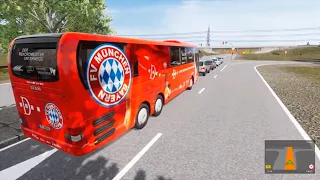 Fernbus Simulator Football Team Bus - Driving To Bremen - Bundesliga Bayern Munich - Gameplay 4k