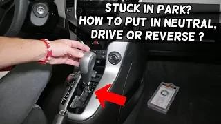 CHEVROLET CRUZE SONIC STUCK IN PARK. HOW TO PUT IN DRIVE NEUTRAL OR REVRSE CHEVY CRUZE AND SONIC