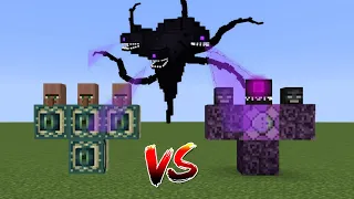 what if you create an ENDER VILLAGER VS WITHER STORM in MINECRAFT