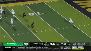 MARSHALL KICKOFF RETURN FAKED THE CAMERAMAN OUT!