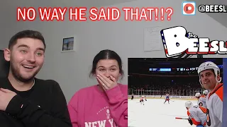 British Couple Reacts to NHL Trash Talk/ Angry Mic'd Up Moments