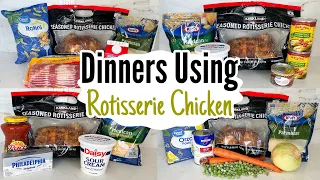 5 AMAZING Recipes Using Rotisserie Chicken | The Quickest Chicken Dinners EVER | Julia Pacheco