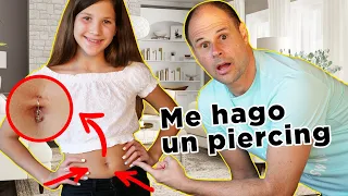 ME HAGO UN PIERCING EN EL OMBLIGO | REACCIÓN DE MI PADRE | Daniela Golubeva