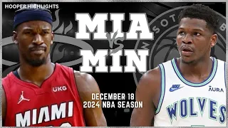 Minnesota Timberwolves vs Miami Heat Full Game Highlights | Dec 18 | 2024 NBA Season