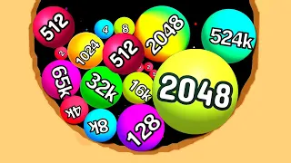 TRACE MERGE 2048 - 2048 Sand Balls (Dig 2048 Games)