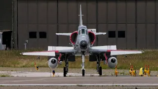 [4K] Airplane Spotting TaktLwG 71 Richthofen I Eurofighter & Skyhawk takeoff