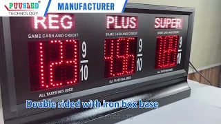 Double Sided LED Pump Topper Gas Price Signs For Gas Station