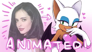 So I animated Krysten Ritter as Rouge the Bat... | (Sonic Movie 3 VA Prediction)