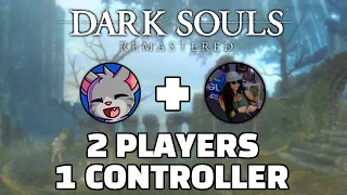 Dark Souls but my girlfriend has HALF THE CONTROLLER (and also we’re in chainsaw man cosplay)