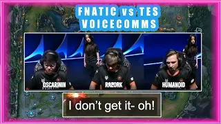 FNC HUMANOID is SMURFING 👀 [FNATIC vs TES VOICECOMMS]
