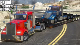 GTA 5 Real Life Mod #248 Buying A New International LoneStar Semi Truck & Towing It To Our Shop