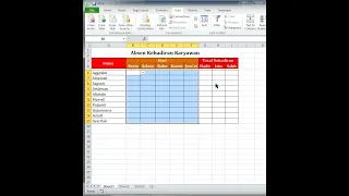 Cara bikin absen otomatis di M S Excel #short #shortvideo #microsoftexcel