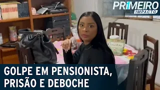 Estelionatária presa debocha da polícia no momento da prisão | Primeiro Impacto (26/04/23)