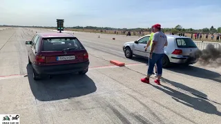 Opel Astra F 2.0 Turbo vs VW Golf 4 1.9 TDI drag race 1/4 mile 🚦🚗 - 4K