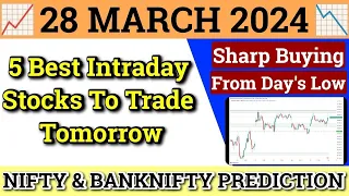 Daily Best Intraday Stocks | 28 March 2024 | Stocks to buy tomorrow | Detailed Analysis