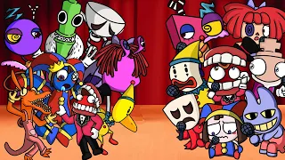 NEW The Amazing Digital Circus But Digital Circus Rainbow Friends VS  Chibi Digital Circus🎶FNF Mod