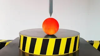 EXPERIMENT HYDRAULIC Guillotine 100 TON vs 1000 Degree METAL BALL