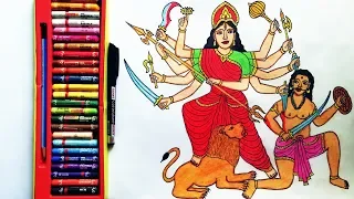 How to Draw Durga Mata Step By Step | Durga Mata Drawing | By Drawing Art
