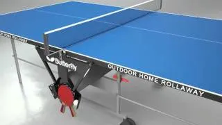 Butterfly Outdoor Home Rollaway Table Tennis Table