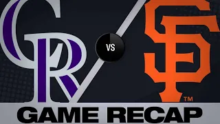 Dahl homers, Rockies shut out Giants | Rockies-Giants Game Highlights 6/24/19