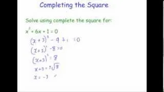 Completing the Square - Corbettmaths