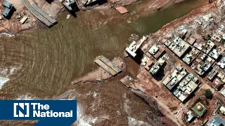 Dramatic satellite images show Libya's Derna devastated by flood