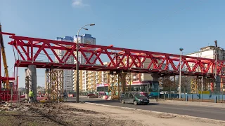 Строительство пешеходных мостов в феврале 2020 года.