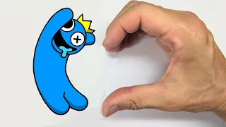 Rainbow Friends Finger Heart - Fancy Refill ROBLOX Drawing & Easy Paper Craft