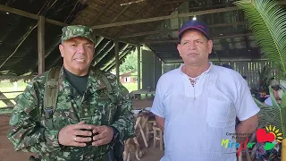 Visita Brigadier General Miller Bladimir Nossa Rojas al municipio de Miraflores, Guaviare.