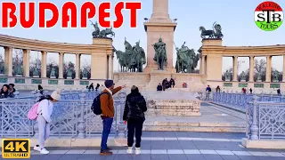 PLAY▶ 4K Budapest, Hungary Extreme 😳 Hot Winter Time Walking in 2023