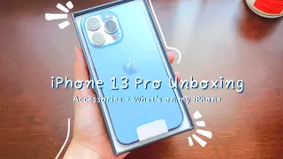 ✨ iPhone 13 pro unboxing sierra blue + ios 15 setup, aesthetic ASMR unboxing✨