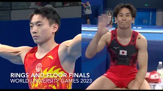 World University Games 2023 | Still Rings and Men's Floor Finals | Artistic Gymnastics |🇨🇳🇹🇷🇦🇲🇦🇿🇦🇹🇮🇷