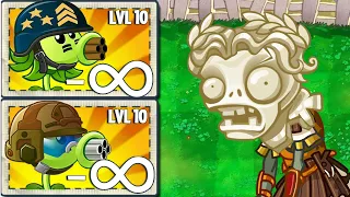 Every Plants POWER UP Infinite ! Vs 50 Bust Head Zombies - Who will win ? - PvZ 2