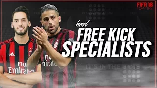 FIFA 18 TOP TIPS | THE 10 BEST FREE KICK SPECIALISTS IN CAREER MODE!!!