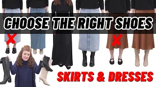 How To Style Boots & Shoes With Skirts & Dresses / Midi, Maxi, Knee Length And More!