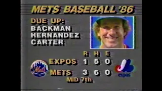 Expos at Mets from August 1, 1986 (part 4 of 4)