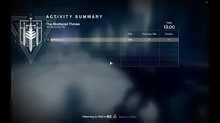 Solo Shattered Throne Speedrun. 13:00