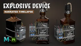 Explosive Device | Autodesk Maya + Substance 3D Painter