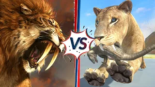 Prehistoric Mammals(ice age) VS Real life! - Animal Revolt Battle Simulator