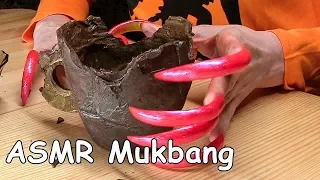 MUKBANG. ASMR EATING CHOCOLATE SOUND. COFFEE MUG FOOD