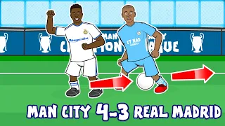 4-3! Man City vs Real Madrid (Champions League 22 Goals Highlights De Bruyne Vinicius Foden Benzema)