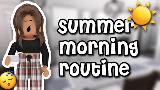 Summer morning routine! | Roblox Bloxburg Family Roleplay | **WITH VOICE**