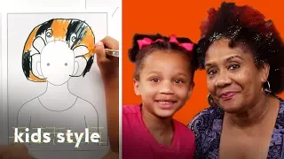 Girl Gives Her Grandma a Glittery Hair Makeover | Kids Style | HiHo Kids