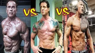 Arnold Schwarzenegger vs Sylvester Stallone vs Dwayne Johnson "The Rock" Transformation 2018