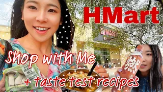 Shop with me Hmart & 85c bakery + Asian Food Recipe & Taste Test! Hmart Grocery Haul