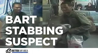 Police release images of BART train stabbing suspect