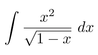 Integral of x^2/sqrt(1-x) (substitution)