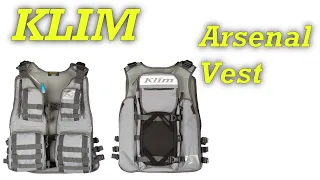 Klim Arsenal Vest: hydration AND comfort while riding off road.