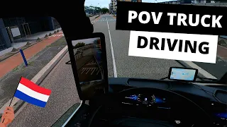 POV Truck Driving - New Mercedes Actros  - Liesveldviaduct, Vlaardingen   🇳🇱 Cockpit View