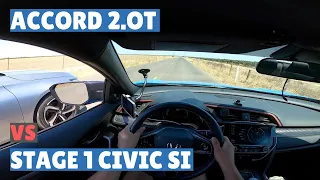 TUNED 10TH GEN SI vs 2020 ACCORD 2.0T | GREAT RACE!